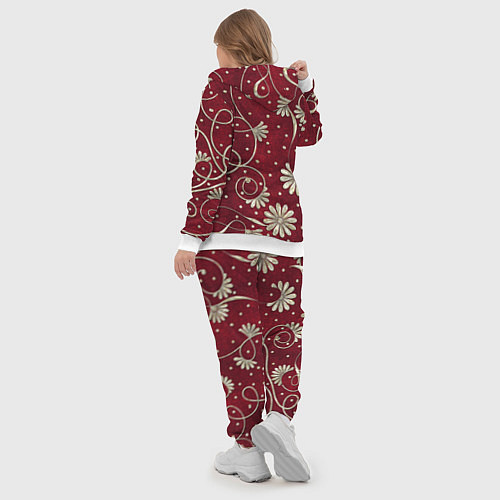 Женский костюм Красный бархат / 3D-Белый – фото 5