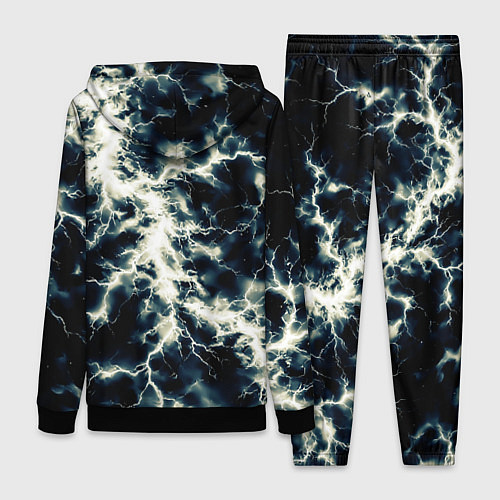 Женский костюм Чёрно-синий разряд абстракция / 3D-Черный – фото 2