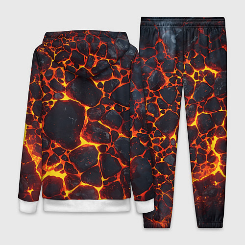 Женский костюм Огненная лава вулкана / 3D-Белый – фото 2