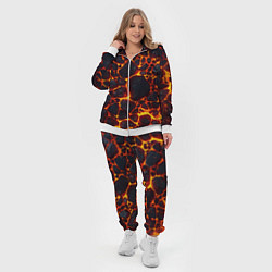 Женский 3D-костюм Огненная лава вулкана, цвет: 3D-белый — фото 2