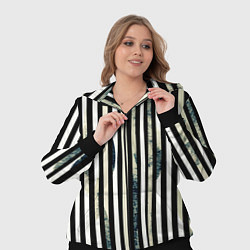 Женский 3D-костюм Абстрактные полосы чёрно-белый, цвет: 3D-черный — фото 2