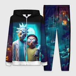 Женский 3D-костюм Rick with Morty - halloween night, цвет: 3D-белый