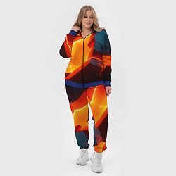 Женский 3D-костюм Neon orange, цвет: 3D-синий — фото 2