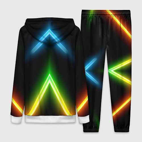 Женский костюм Neon multicolored lines / 3D-Белый – фото 2