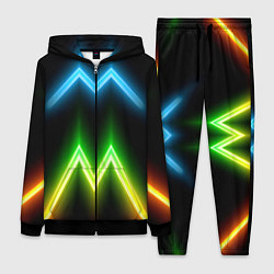 Женский 3D-костюм Neon multicolored lines, цвет: 3D-черный