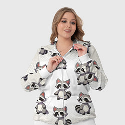 Женский 3D-костюм Много енотов, цвет: 3D-белый — фото 2