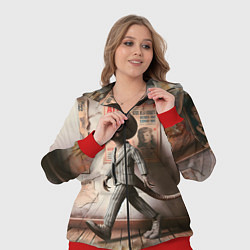 Женский 3D-костюм Пришелец в костюме в полосочку, цвет: 3D-красный — фото 2