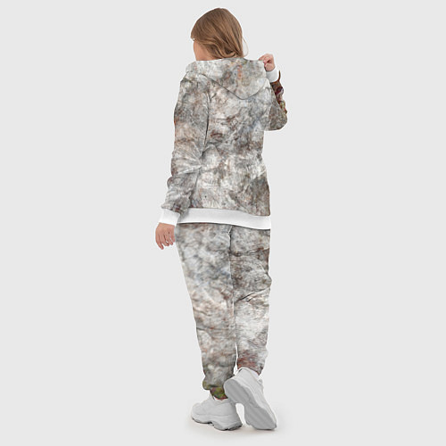 Женский костюм Абстракция - gray limestone / 3D-Белый – фото 5