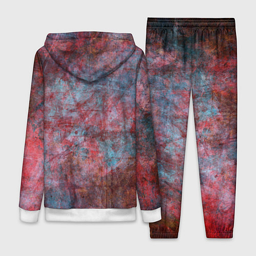 Женский костюм Абстракция - red rust on blue / 3D-Белый – фото 2