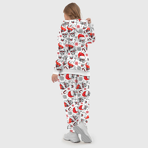 Женский костюм Новогодние черепа / 3D-Белый – фото 5
