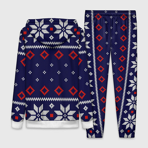 Женский костюм Вязаный новогодний узор / 3D-Белый – фото 2