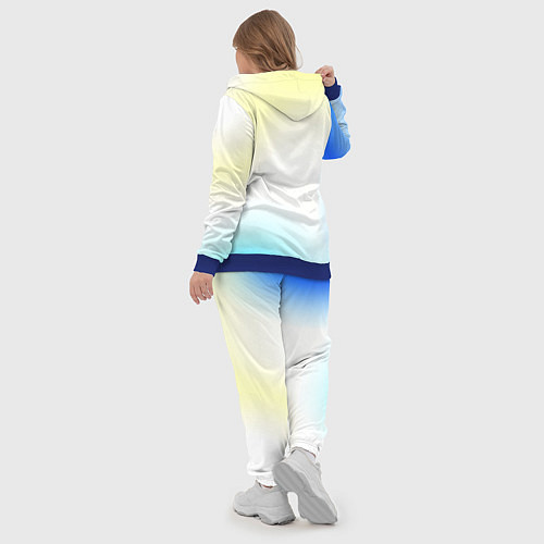 Женский костюм Color yellow blue white / 3D-Синий – фото 5