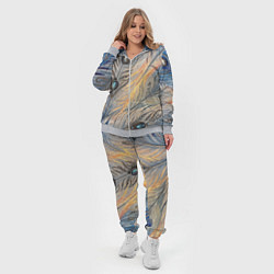 Женский 3D-костюм Синие перья с самоцветами, цвет: 3D-меланж — фото 2