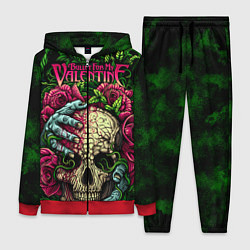 Женский 3D-костюм BFMV: Roses Skull, цвет: 3D-красный