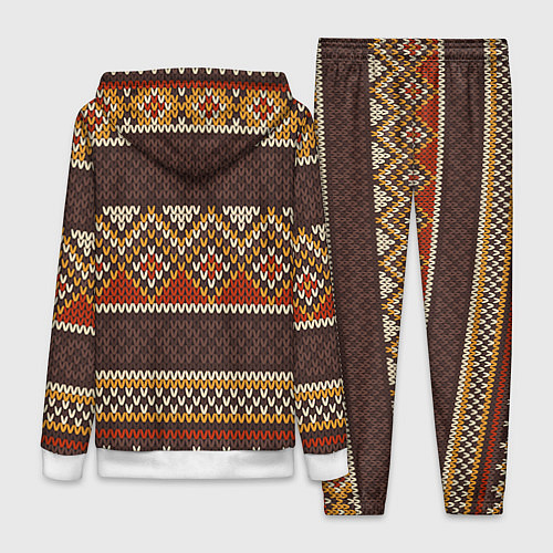 Женский костюм Зимний узор с галстуком / 3D-Белый – фото 2