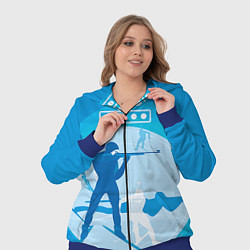 Женский 3D-костюм Биатлон, цвет: 3D-синий — фото 2