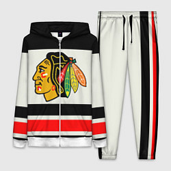 Женский 3D-костюм Chicago Blackhawks, цвет: 3D-белый