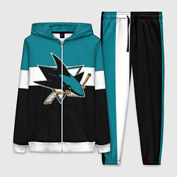 Женский 3D-костюм San Jose Sharks, цвет: 3D-белый