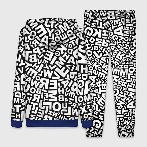 Женский костюм Английский алфавит / 3D-Синий – фото 2