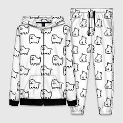 Женский 3D-костюм Undertale Annoying dog white, цвет: 3D-черный