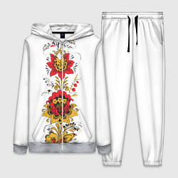 Женский 3D-костюм Хохлома: цветы, цвет: 3D-меланж