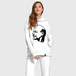 Женский костюм оверсайз Ленин: скульптура, цвет: белый — фото 2