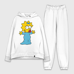 Женский костюм оверсайз Maggie Simpson, цвет: белый