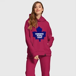 Женский костюм оверсайз Toronto Maple Leafs, цвет: маджента — фото 2