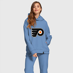 Женский костюм оверсайз Philadelphia Flyers, цвет: мягкое небо — фото 2