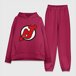 Женский костюм оверсайз New Jersey Devils, цвет: маджента