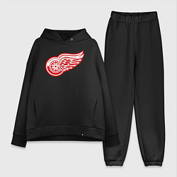 Женский костюм оверсайз Detroit Red Wings, цвет: черный
