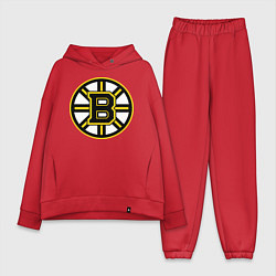 Женский костюм оверсайз Boston Bruins, цвет: красный