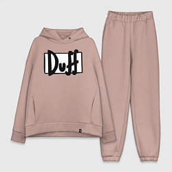 Женский костюм оверсайз Duff, цвет: пыльно-розовый