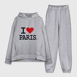 Женский костюм оверсайз I love Paris