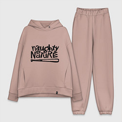 Женский костюм оверсайз Naughty by nature, цвет: пыльно-розовый