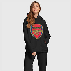 Женский костюм оверсайз Arsenal FC, цвет: черный — фото 2