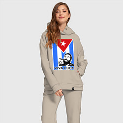 Женский костюм оверсайз Fidel: Viva, Cuba!, цвет: миндальный — фото 2