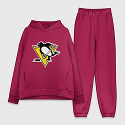 Женский костюм оверсайз Pittsburgh Penguins, цвет: маджента