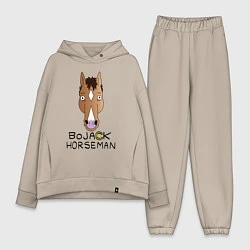 Женский костюм оверсайз BoJack Horseman, цвет: миндальный