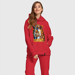 Женский костюм оверсайз Cobain Art, цвет: красный — фото 2