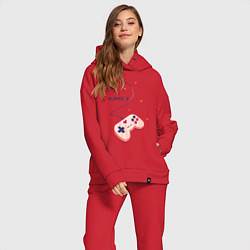 Женский костюм оверсайз Perfect Team: Player 1, цвет: красный — фото 2