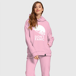 Женский костюм оверсайз Elon: Don't Panic, цвет: светло-розовый — фото 2