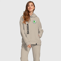 Женский костюм оверсайз Skoda Style, цвет: миндальный — фото 2
