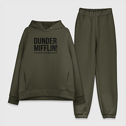 Женский костюм оверсайз Dunder Mifflin, цвет: хаки