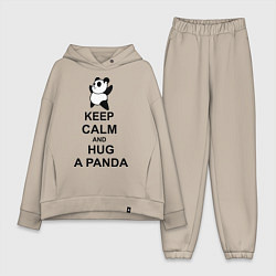 Женский костюм оверсайз Keep Calm & Hug A Panda