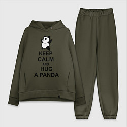 Женский костюм оверсайз Keep Calm & Hug A Panda