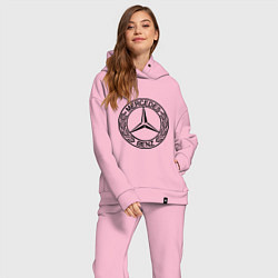 Женский костюм оверсайз Mercedes-Benz, цвет: светло-розовый — фото 2