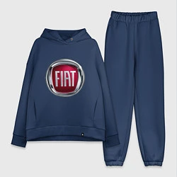 Женский костюм оверсайз FIAT logo, цвет: тёмно-синий