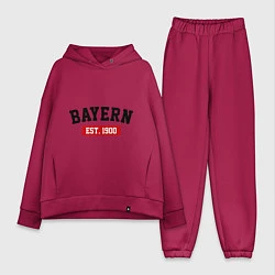 Женский костюм оверсайз FC Bayern Est. 1900, цвет: маджента