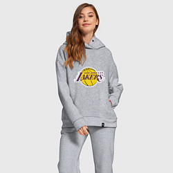 Женский костюм оверсайз LA Lakers, цвет: меланж — фото 2